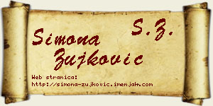 Simona Žujković vizit kartica